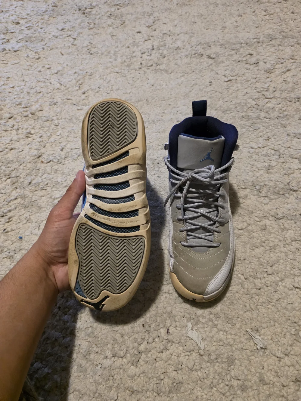 Jordan Men’s High-Top Sneakers in Grey, Navy and Tan